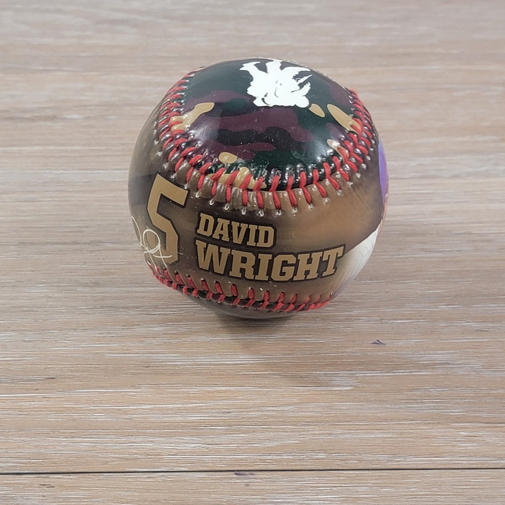 David Wright New York Mets Camo Baseball Wounded Warrior Project MLBPA Souvenir